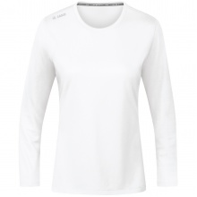 JAKO Sport-Langarmshirt Run 2.0 (100% Polyester, atmungsaktiv) weiss Damen